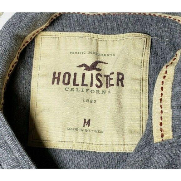 Gray Hollister Long Sleeve Top Sweatshirt M EUC - Picture 3 of 5